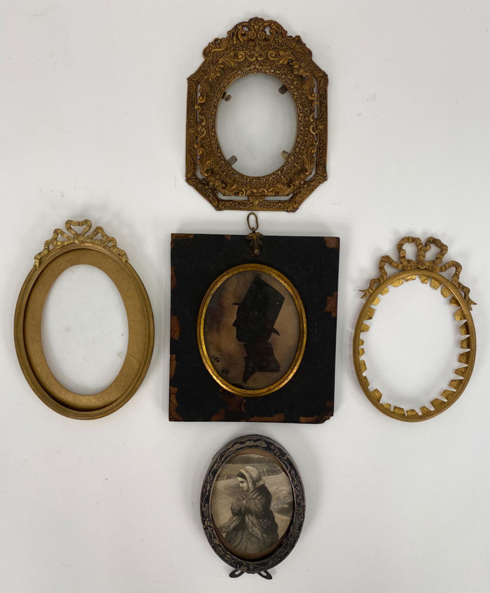 (5) ANTIQUE MINIATURE FRAMES; VARIOUS STYLES (1 of 8)