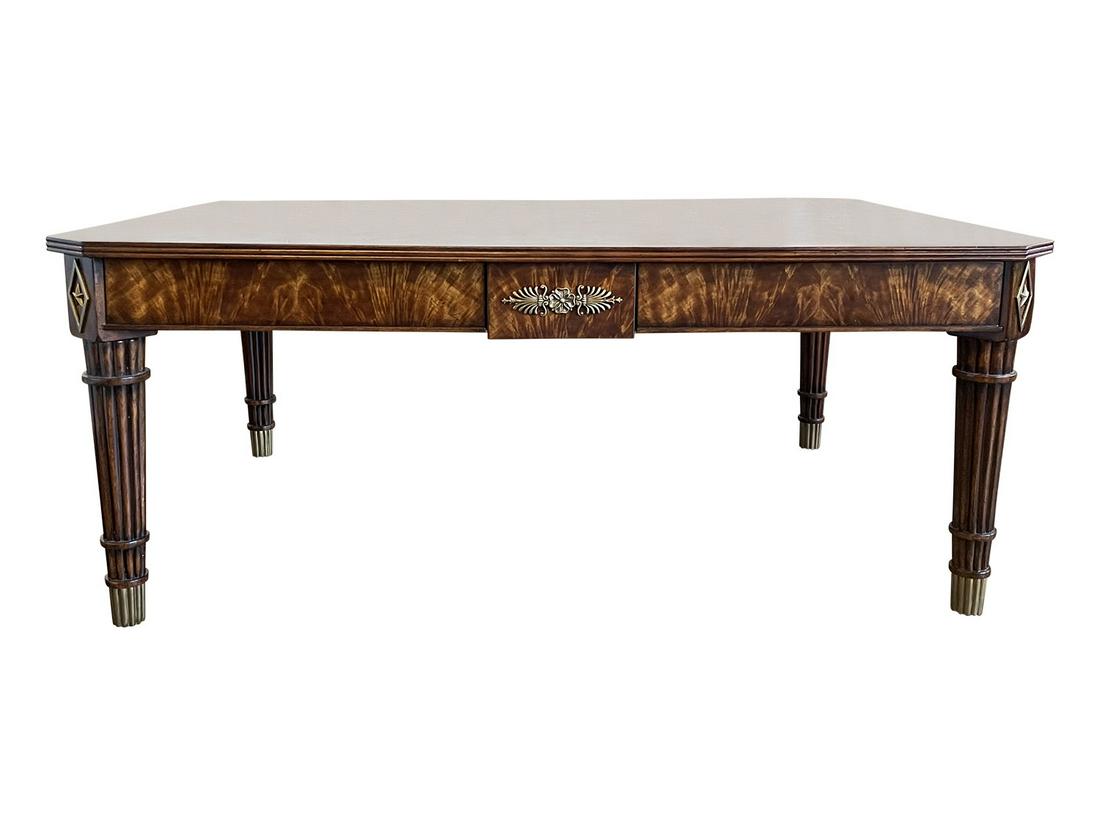 THEODORE ALEXANDER FLAME BURL WOOD COFFEE TABLE (1 of 16)