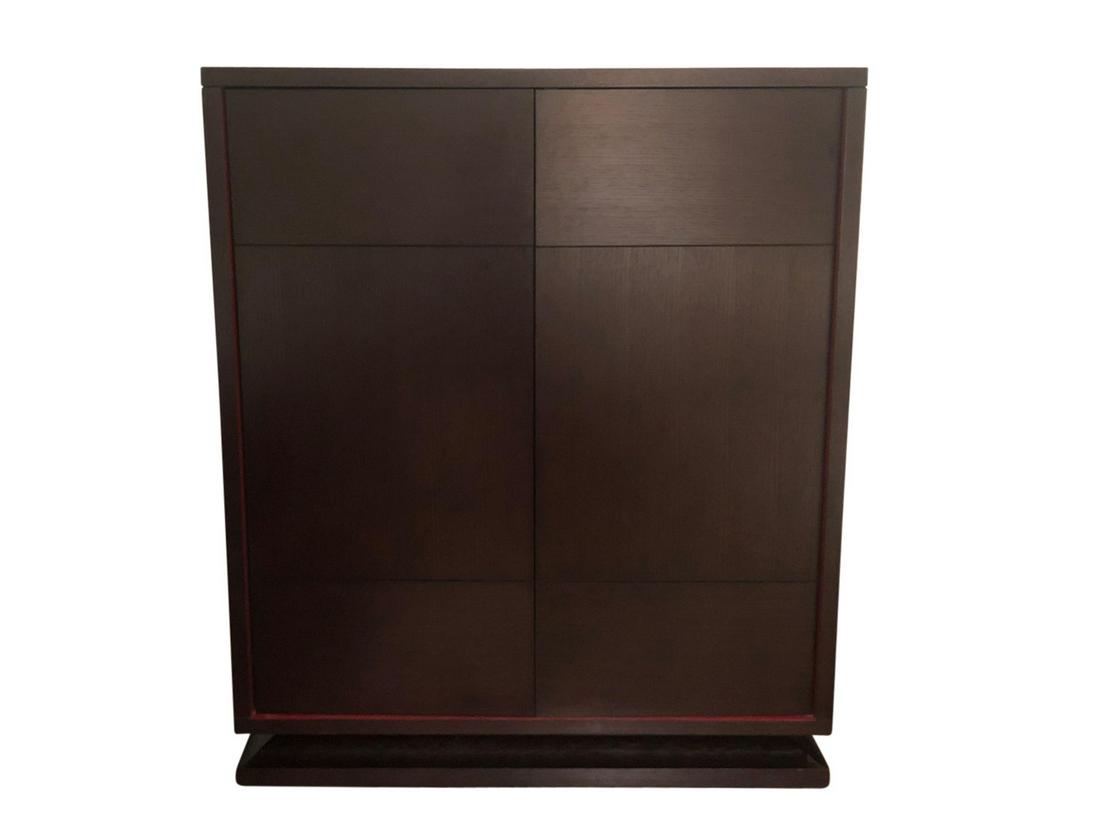 CONTEMPORARY STANDING BAR CABINET: Whether you find yourself often entertaining or just love crafting cocktails for you and your better half, this bar cabinet is a must. Open up the doors and you’ll find plenty of room to keep everyt