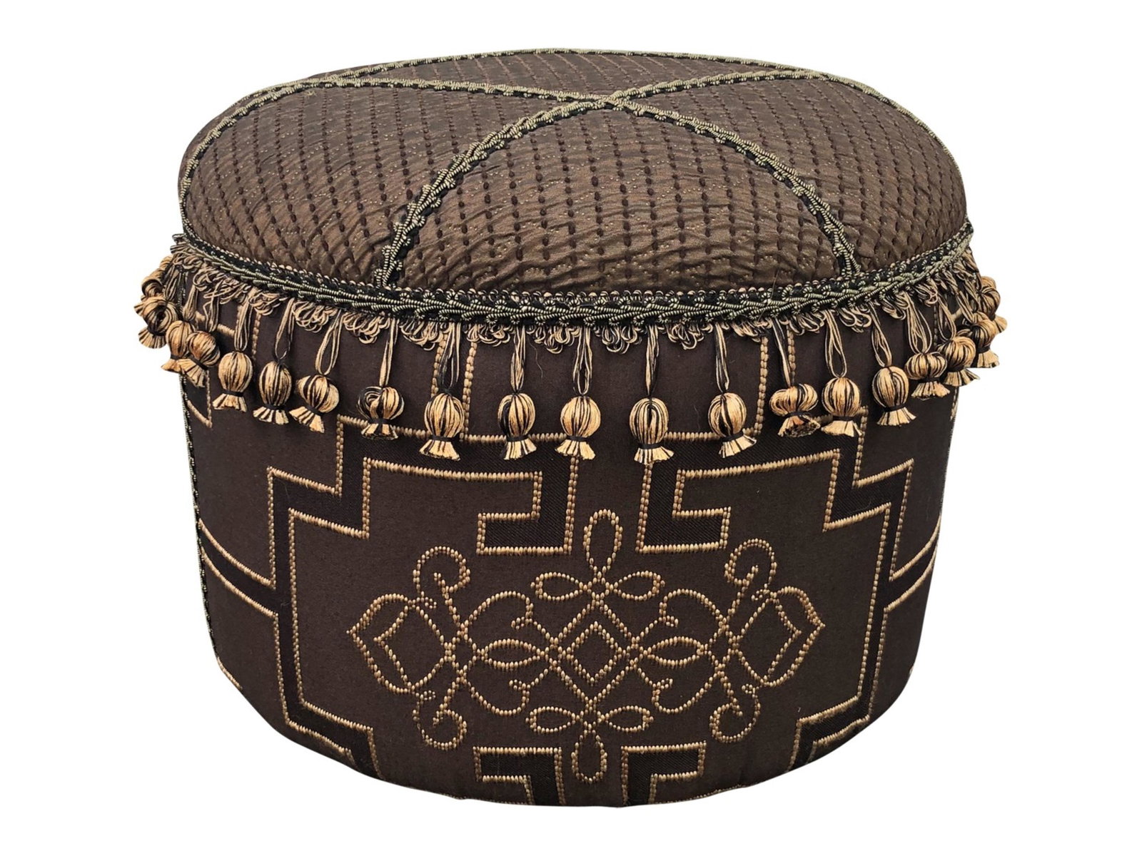 SWEET DREAMS BROWN POUF OTTOMAN (1 of 5)