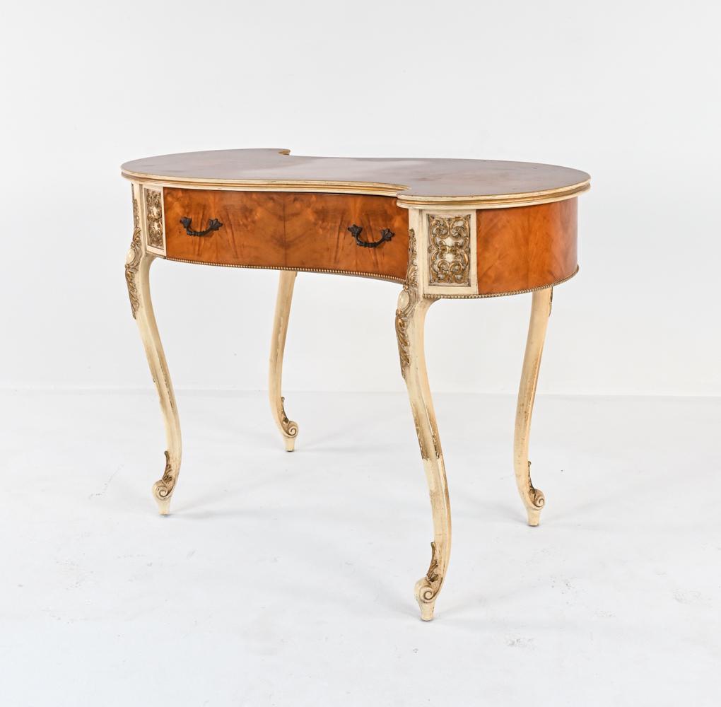 20TH C. MARQUETRY INLAID TETE-A-TETE VANITY TABLE (1 of 10)