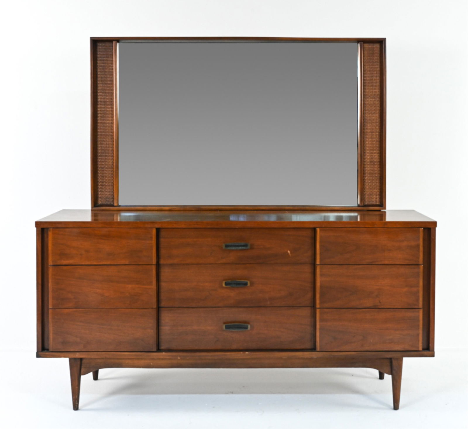MID-CENTURY KENT COFFEY LOW CHEST W/ MIRROR (1 of 11)