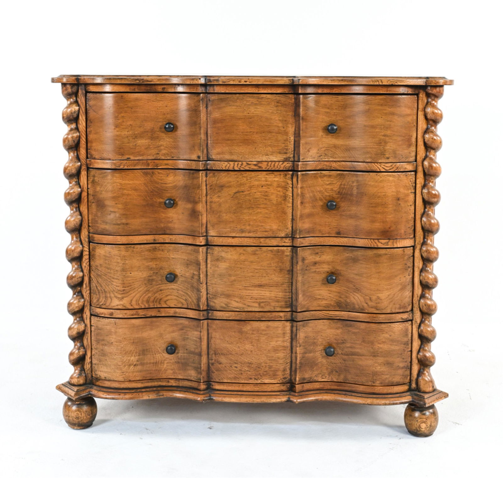 CONTEMPORARY DUTCH STYLE SERPENTINE-FRONT CHEST (1 of 8)