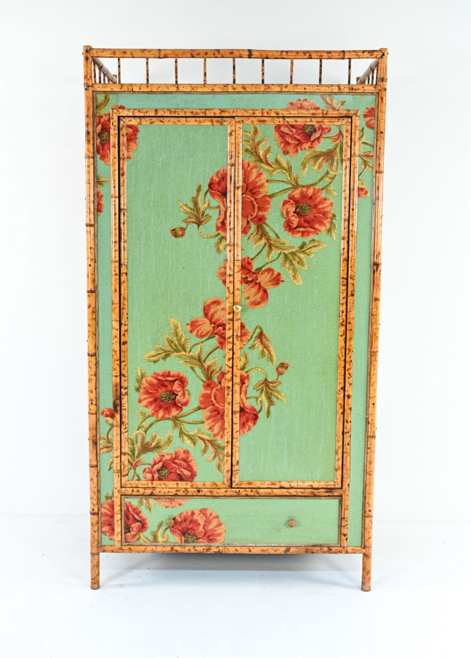 CHINOISERIE BAMBOO & DECOUPAGE CABINET (1 of 10)