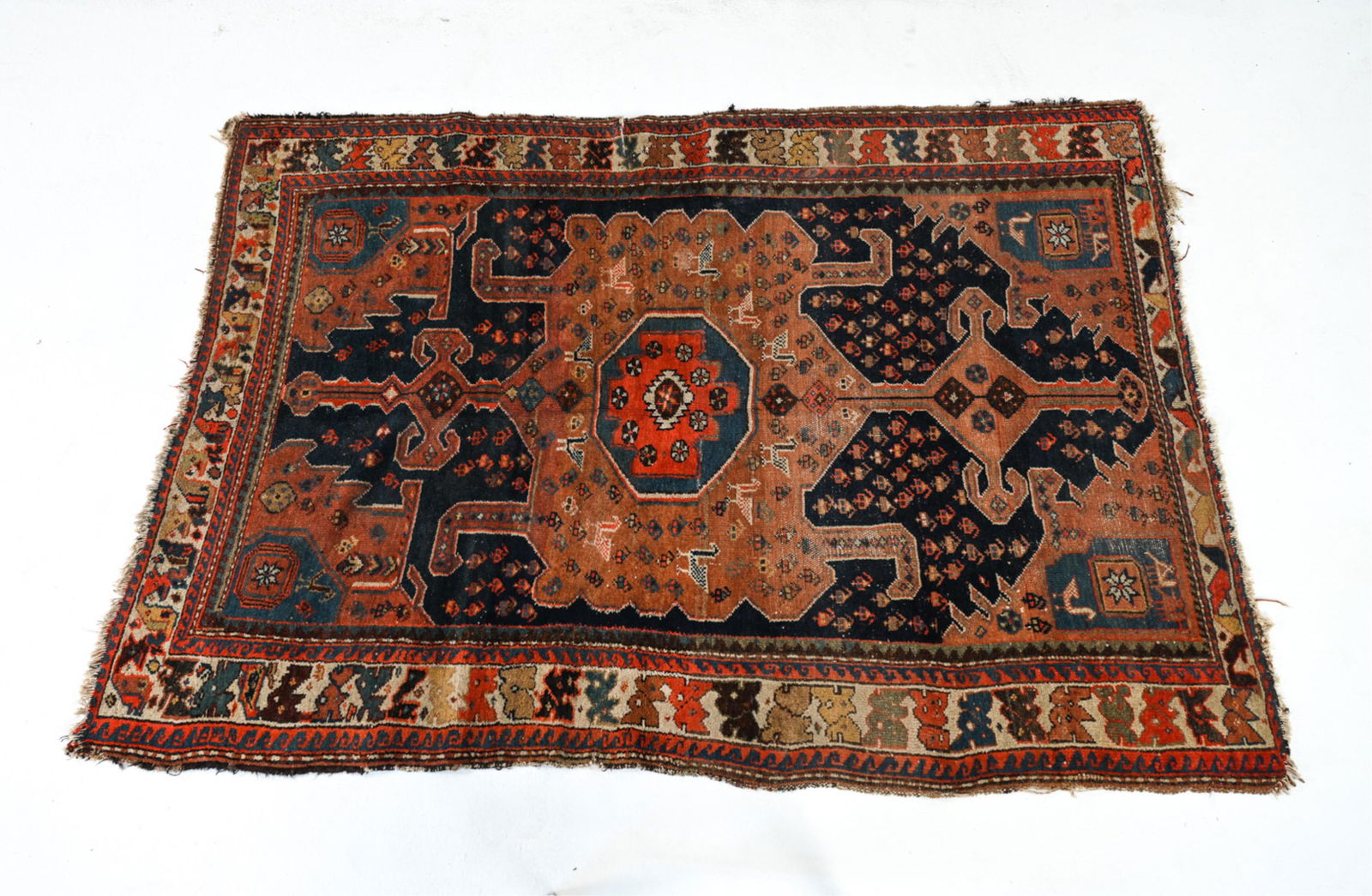 SEMI-ANTIQUE PERSIAN TRIBAL THROW RUG (1 of 10)