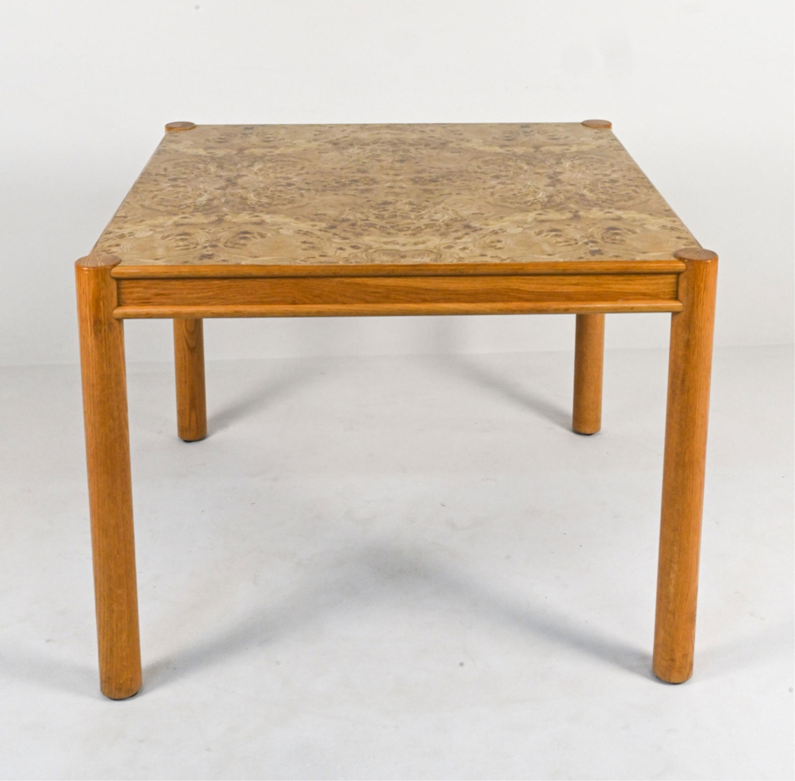 MCGUIRE OAK & BURL LAMINATE BREAKFAST TABLE (1 of 16)