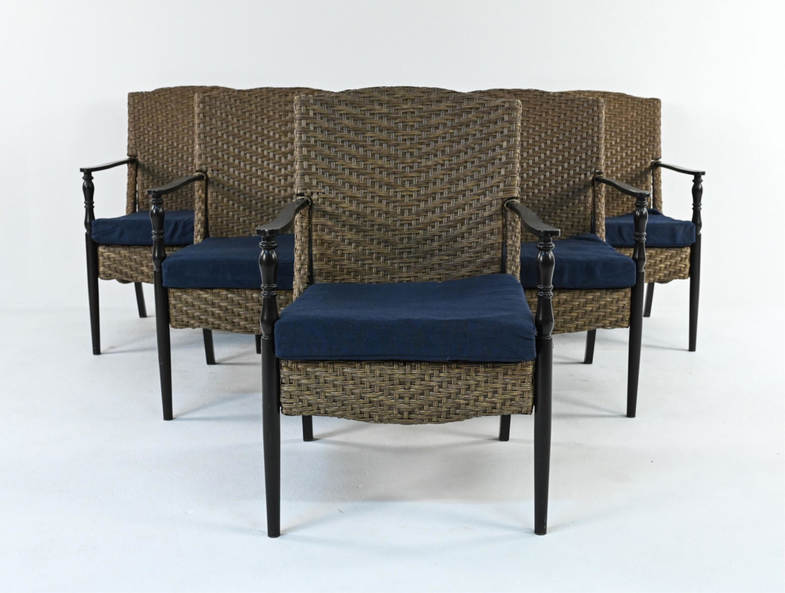 SET OF (6) ALL-WEATHER WICKER PATIO DINING CHAIRS (1 of 8)