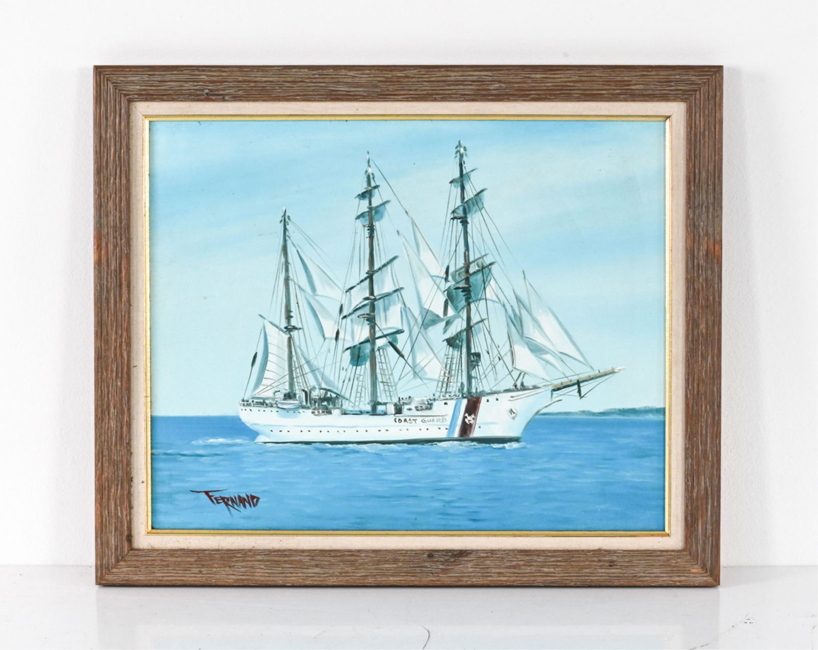 MODERN COAST GUARD SHIP O/C PAINTING (1 of 6)