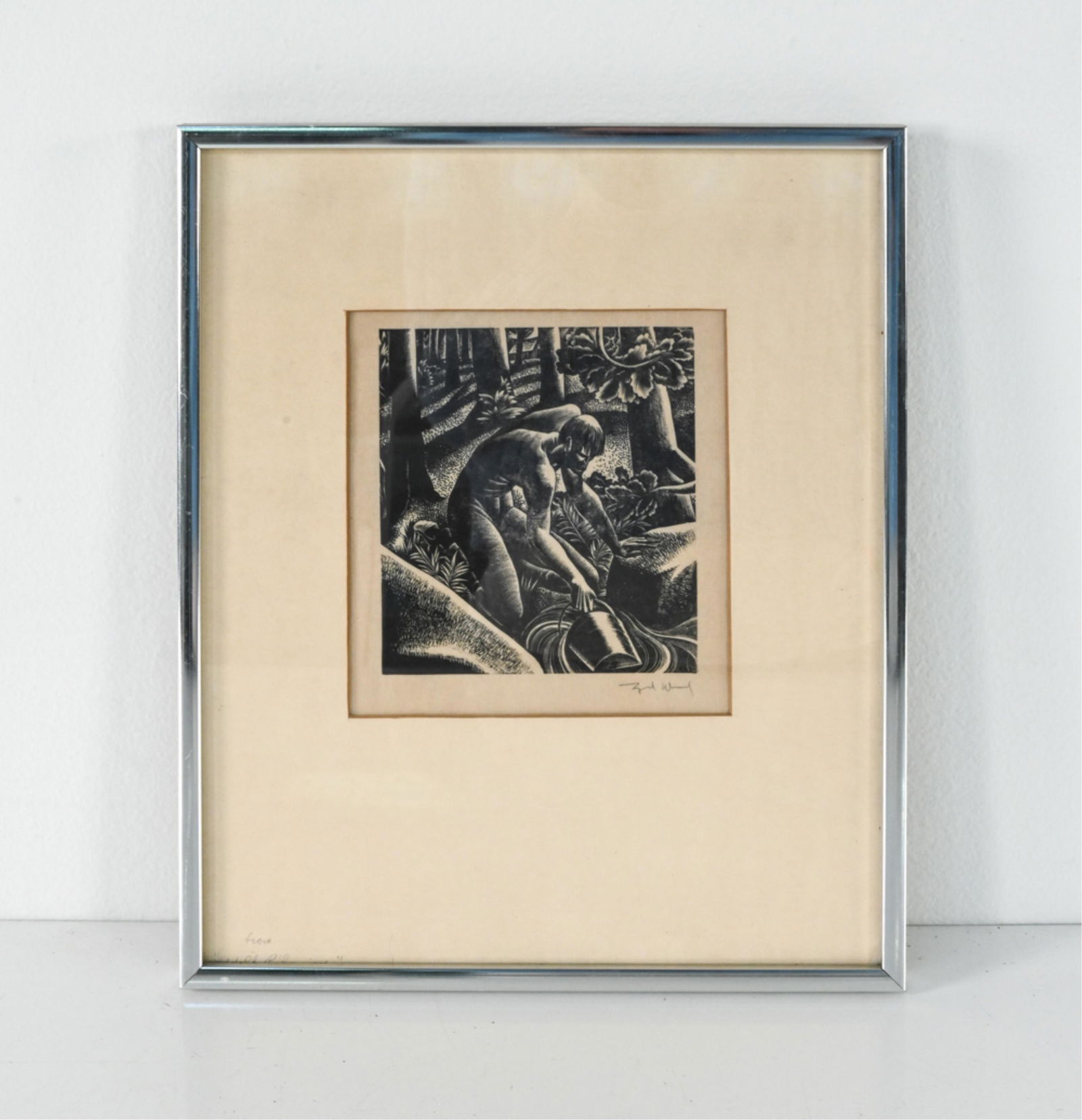 LYND WARD (1905-1985) WOOD ENGRAVING: Pencil signed lower right. Dimensions: (Frame) H 12.25" x W 10.25", (Sight) H 5.75" x W 5.25" Condition: Toning to mat and paper.