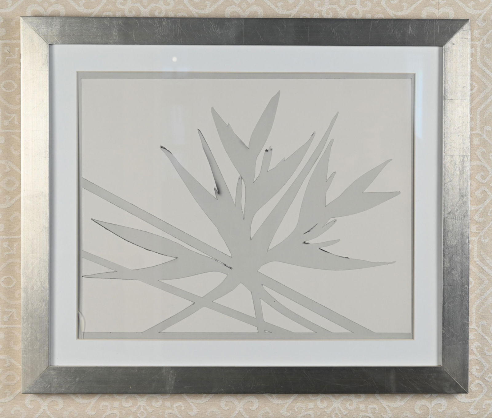 ABSTRACT LITHOGRAPH TROPICAL LEAVES (1 of 9)