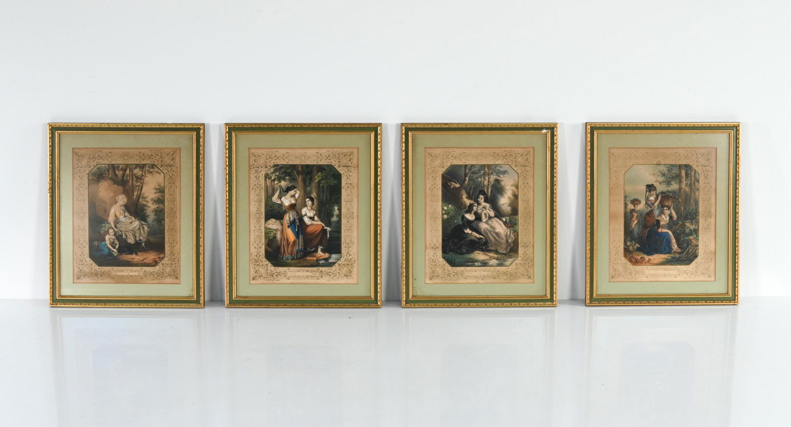 (4) FRENCH HAND-COLORED LITHOGRAPHS AFTER COLIN (1 of 17)