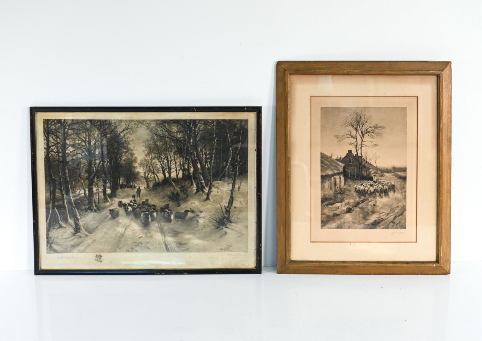 (2) EARLY 20TH C. PRINTS AFTER FARQUHARSEN & MAUVE (1 of 9)