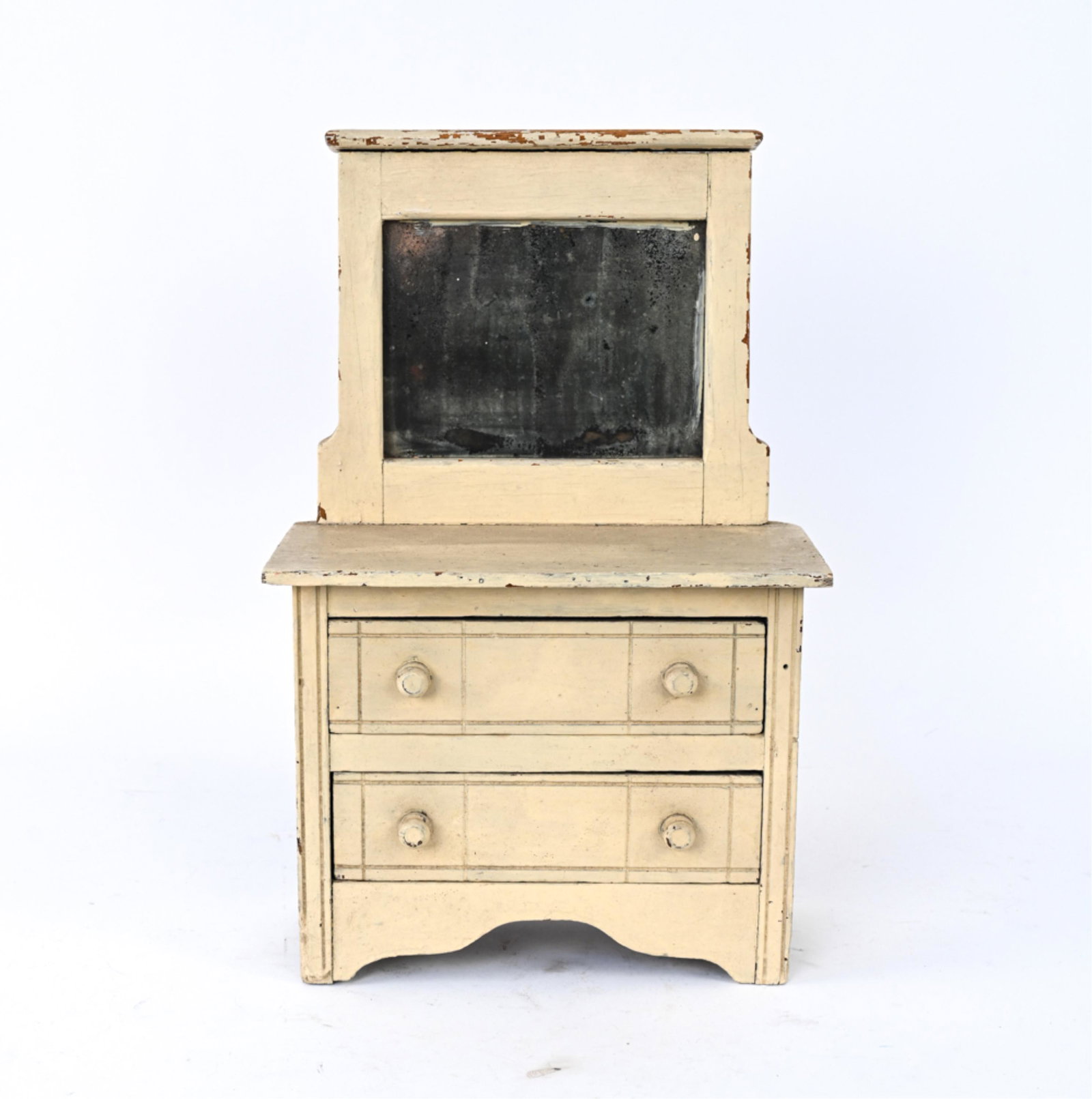 ANTIQUE MINIATURE PAINTED VANITY CHEST (1 of 8)