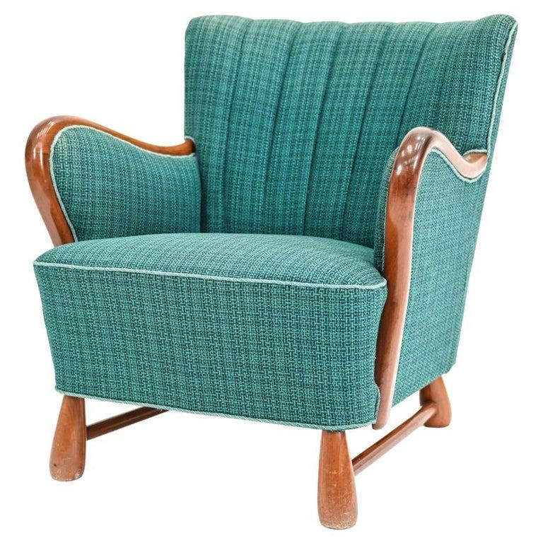 ATTR. OTTO FAERGE DANISH MAHOGANY EASY CHAIR (1 of 13)