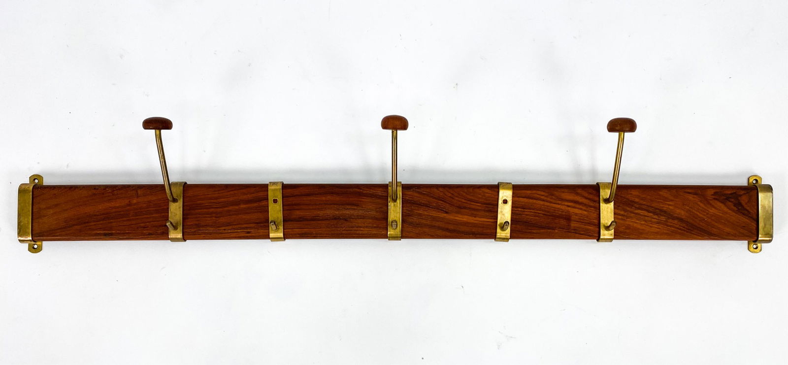DANISH TEAK COAT/HAT WALL RACK C. 1970 (1 of 7)