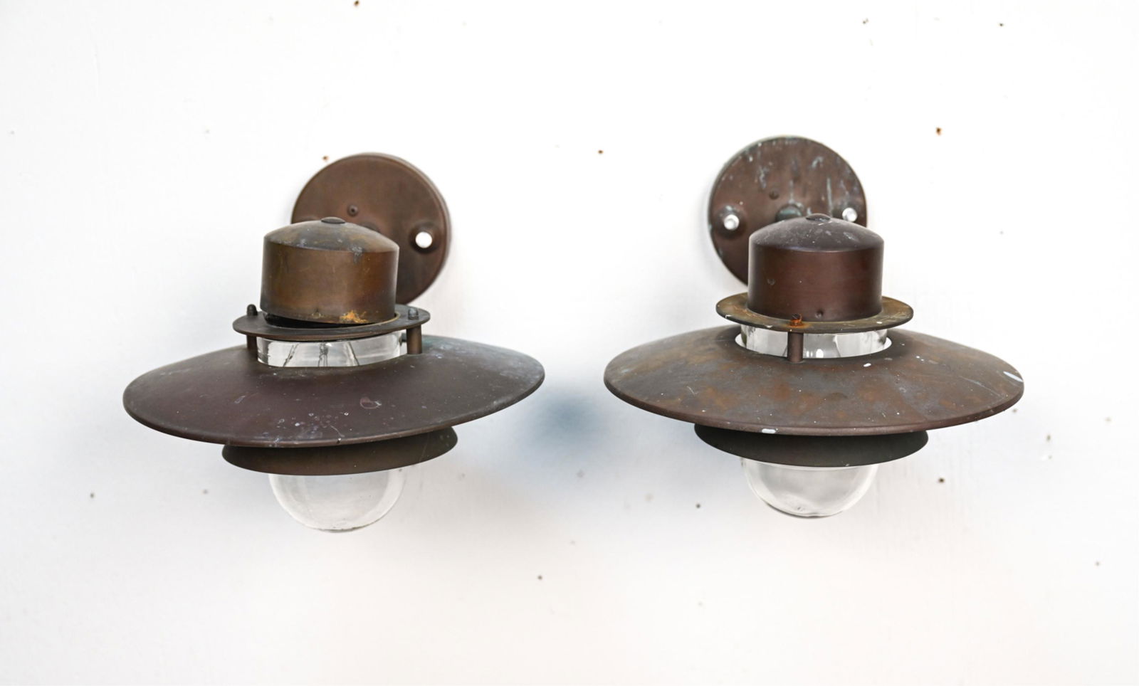 PAIR OF DANISH COPPER OUTDOOR WALL SCONCES (1 of 5)