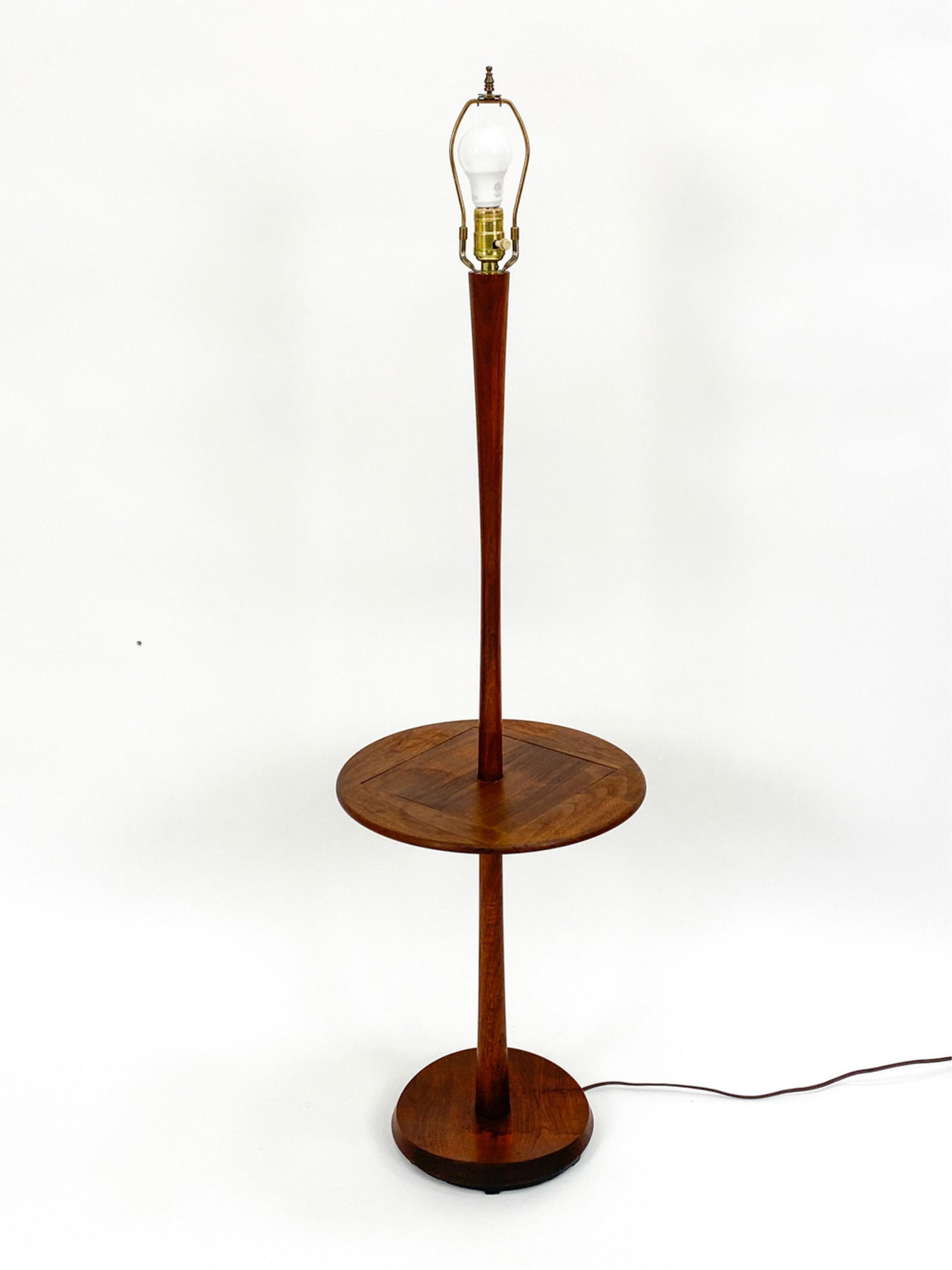 PHILLIP POWELL-STYLE WALNUT FLOOR LAMP (1 of 8)