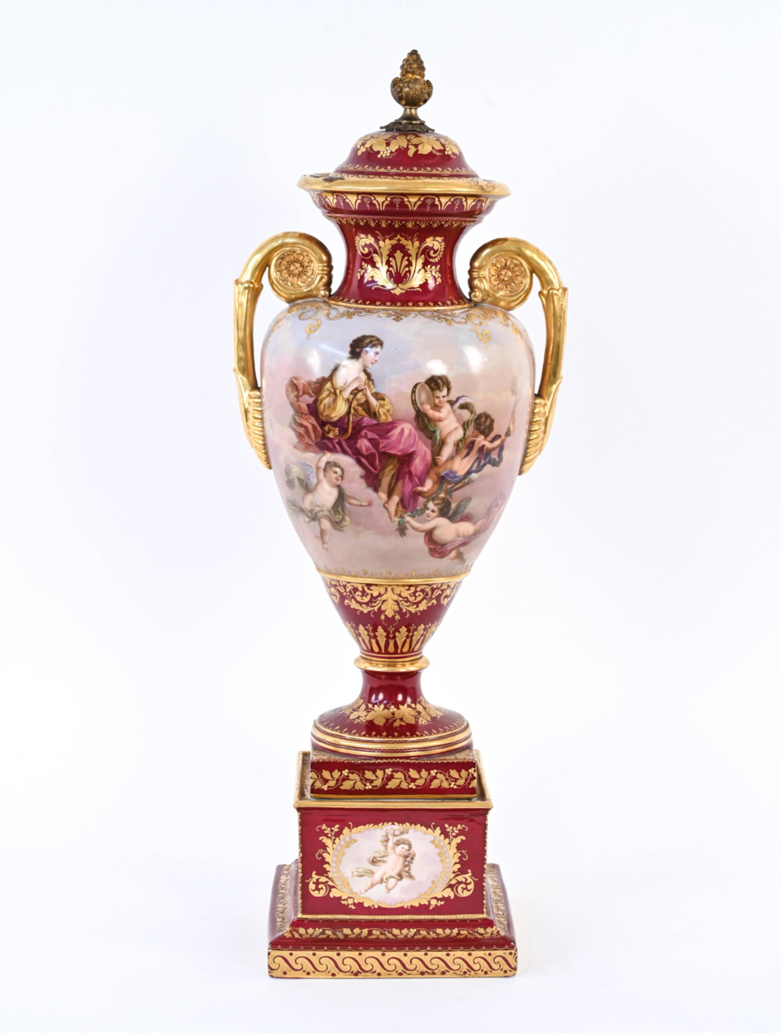 ROYAL VIENNA ORMOLU-MOUNTED PORCELAIN SCENIC URN (1 of 20)