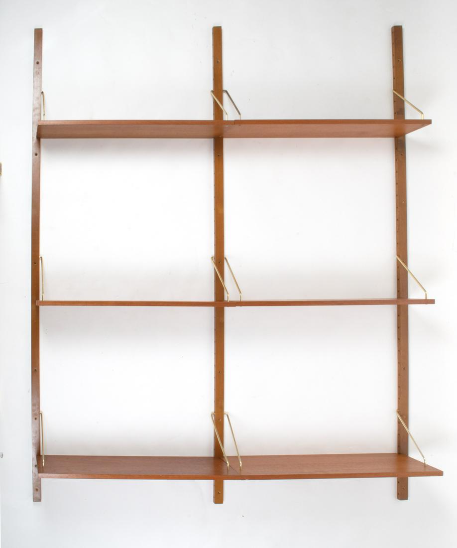 DANISH TEAK MODULAR WALL SHELF SYSTEM, C. 1970'S (1 of 5)
