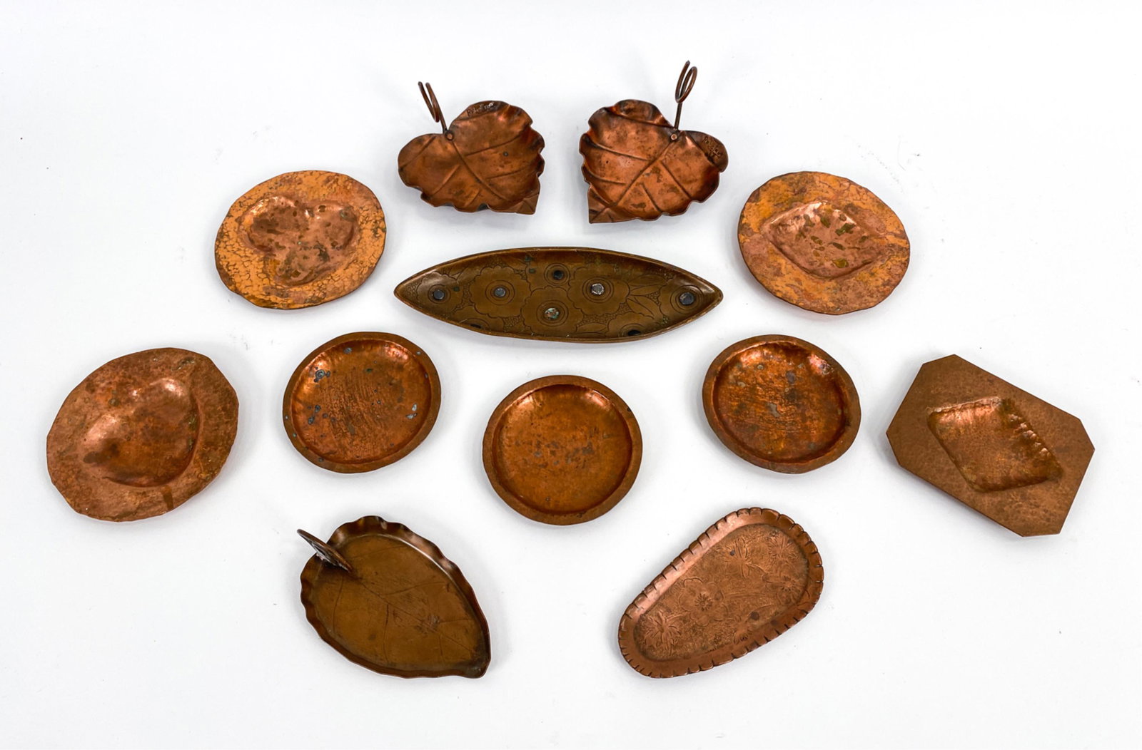 SMALL COPPER TABLETOP DISHES & TRAYS INCL. TAXCO (1 of 15)