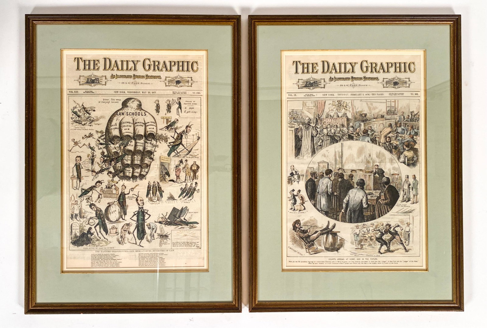 (2) 19TH C. WOOD ENGRAVED NEWSPAPER COVERS (1 of 8)