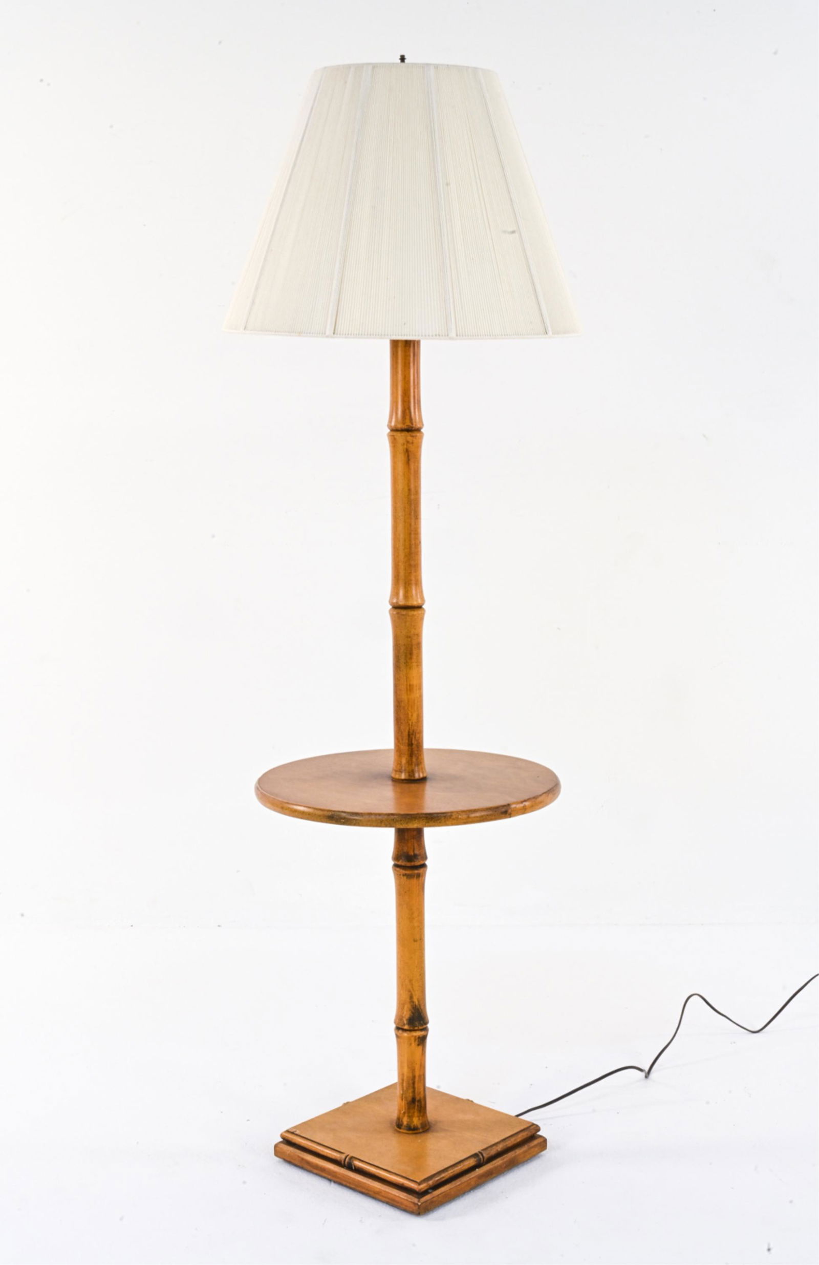 CONTEMPORARY FAUX BAMBOO LAMP TABLE (1 of 11)