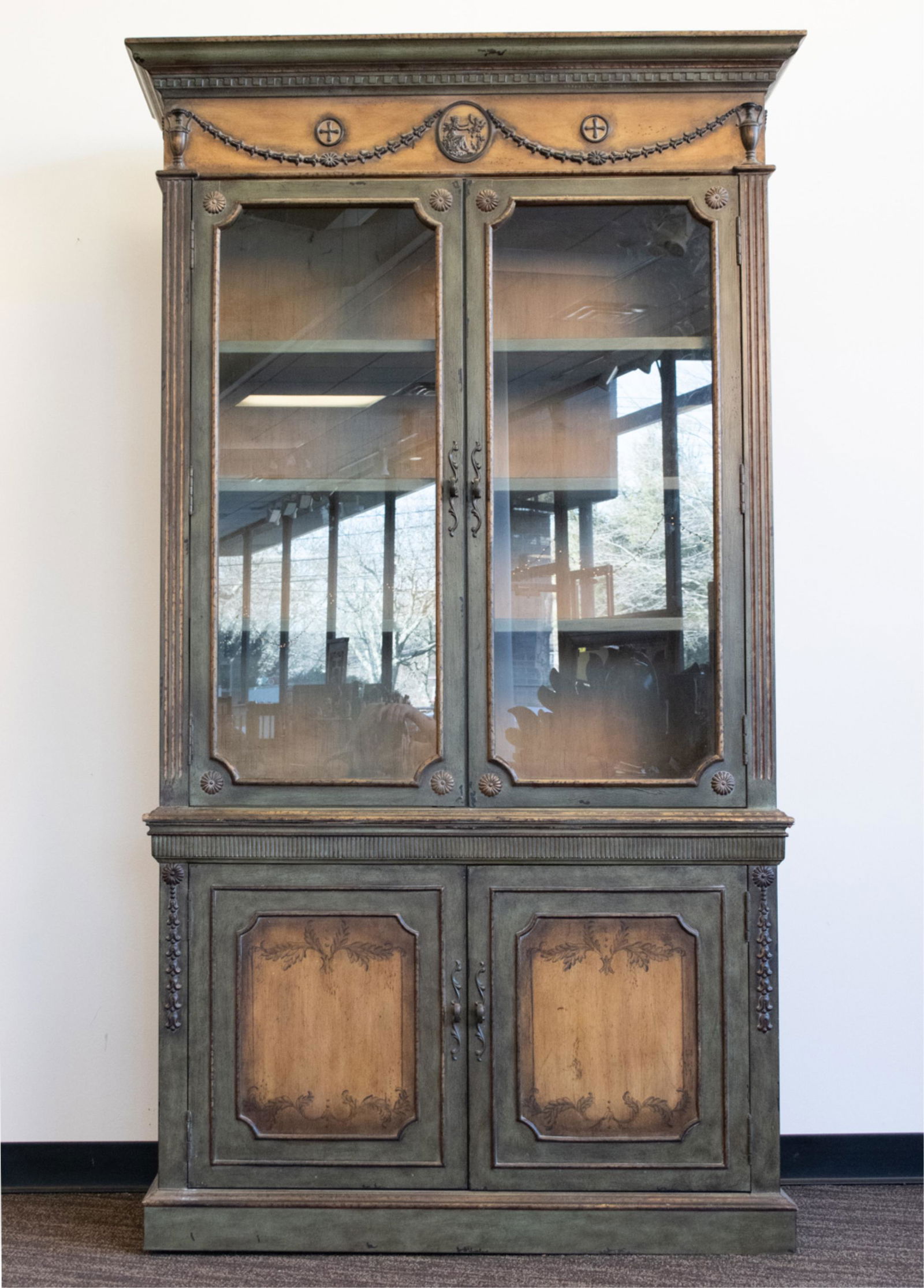 CONTEMPORARY ITALIAN PROVINCIAL PAINTED BOOKCASE (1 of 20)