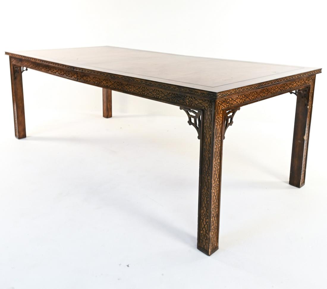 20TH C. CHINESE CHIPPENDALE FRETWORK DINING TABLE (1 of 20)