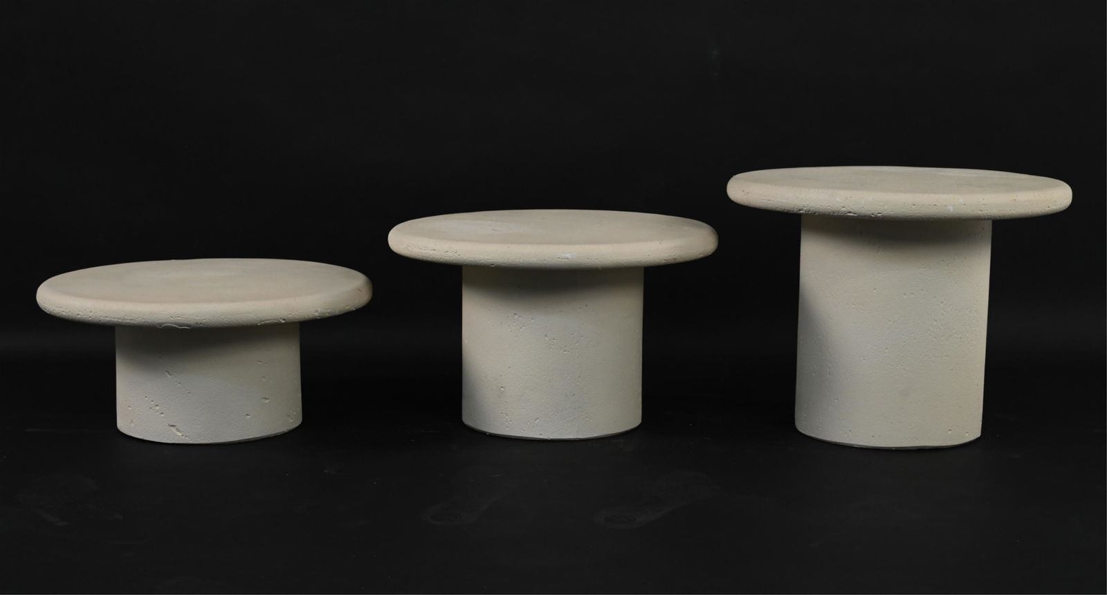 (3) MID-CENTURY PLASTER PEDESTAL SCULPTURE STANDS (1 of 8)
