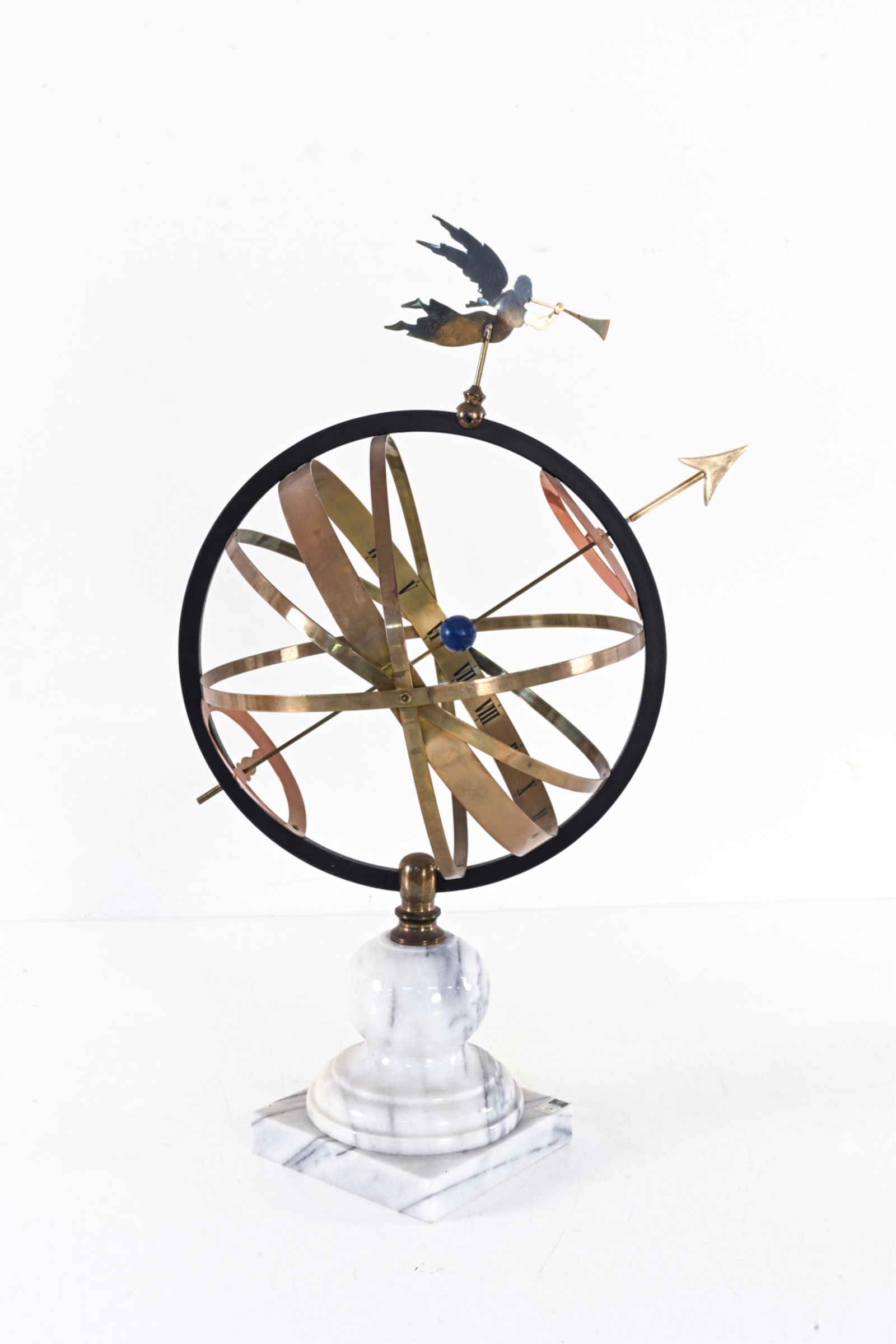 CONTEMPORARY BRASS & MARBLE ARMILLARY SPHERE (1 of 9)