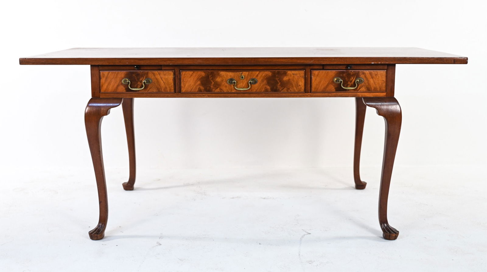 EARLY 20TH C. ENGLISH MAHOGANY WRITING TABLE (1 of 12)