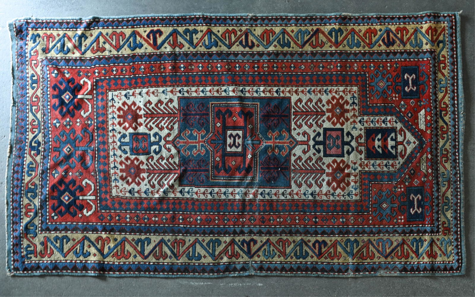 SEMI-ANTIQUE HAND-KNOTTED PRAYER RUG (1 of 12)