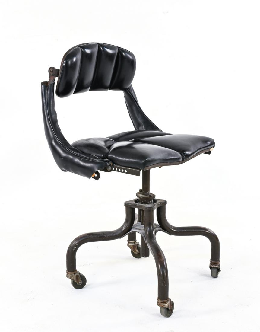 1930s DO/MORE・INDASTORIAL CHAIR USA 1930's Do More Industrial Adjustable Task Chair