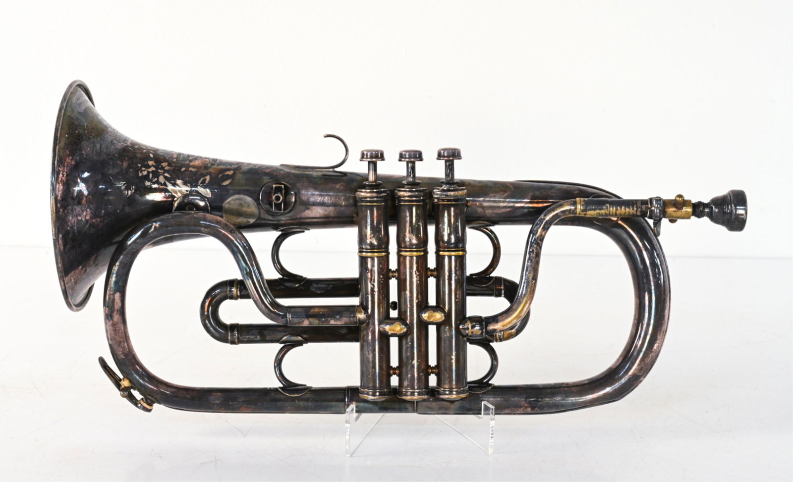 WWI MEMORIAL PRESENTATION HAWKES & SON CORNET (1 of 10)