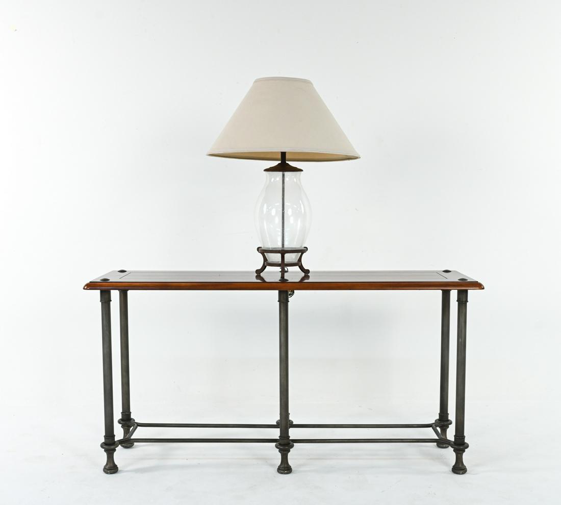 CONTEMPORARY INDUSTRIAL STYLE CONSOLE & LAMP (1 of 14)