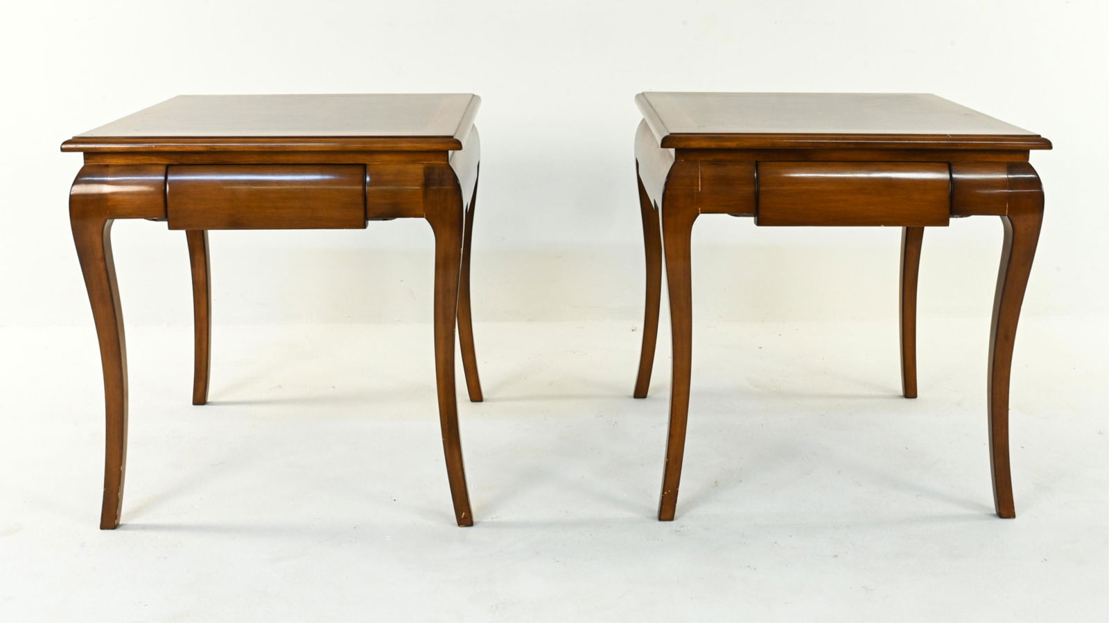 PAIR OF BURL TOP SIDE TABLES (1 of 10)