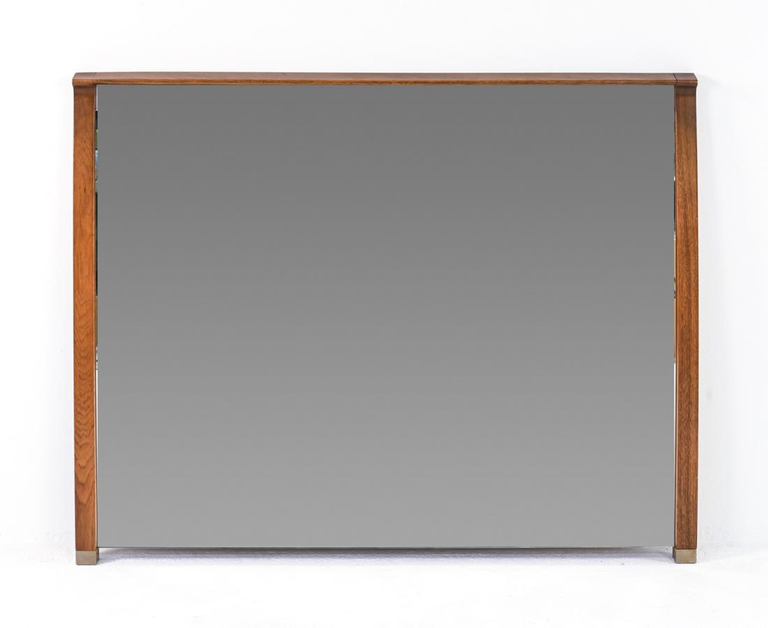 MID-CENTURY WOOD FRAME MIRROR (1 of 6)