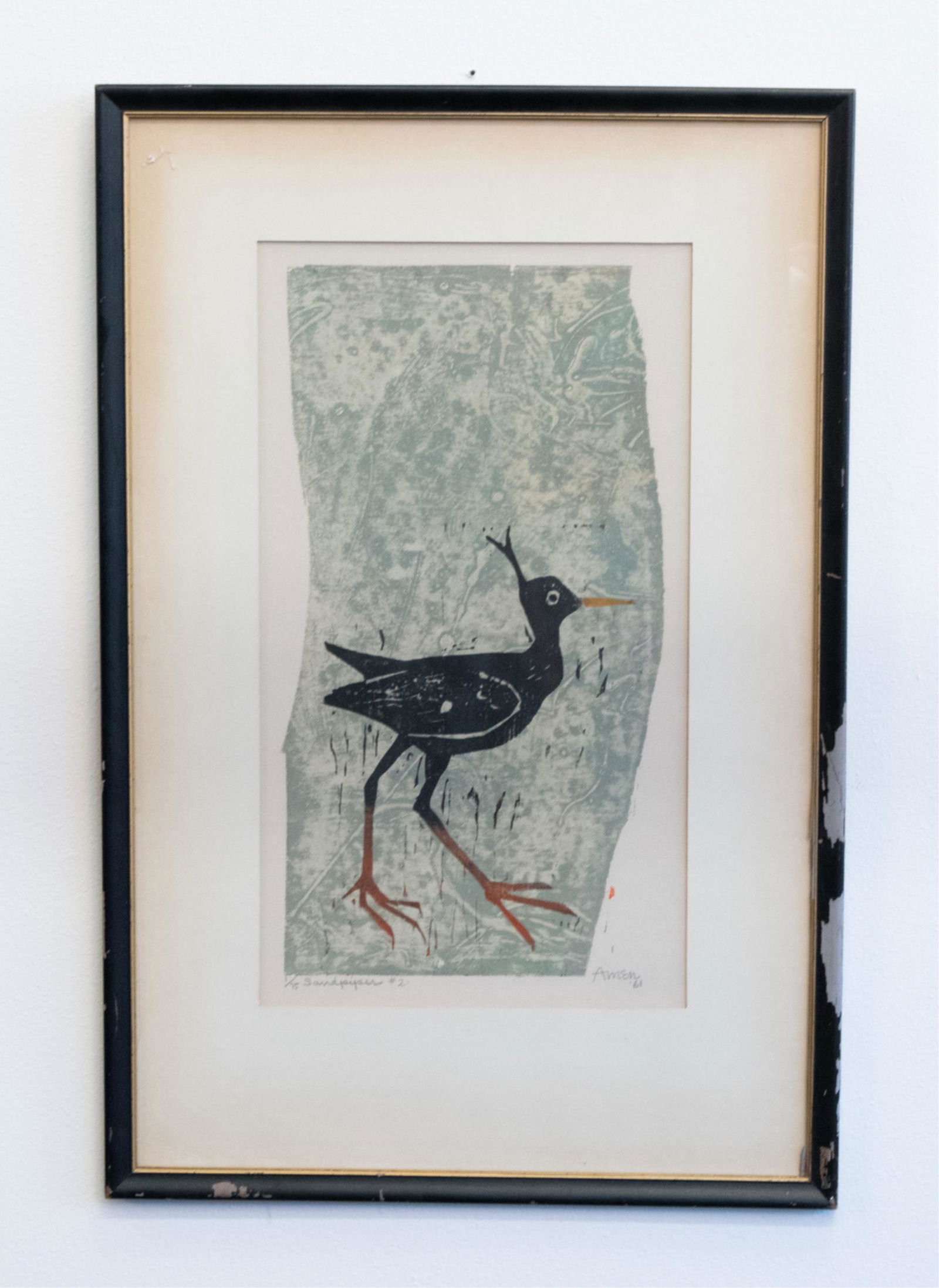IRVING AMEN (1918-2011) PRINT "SANDPIPER #2" (1 of 13)
