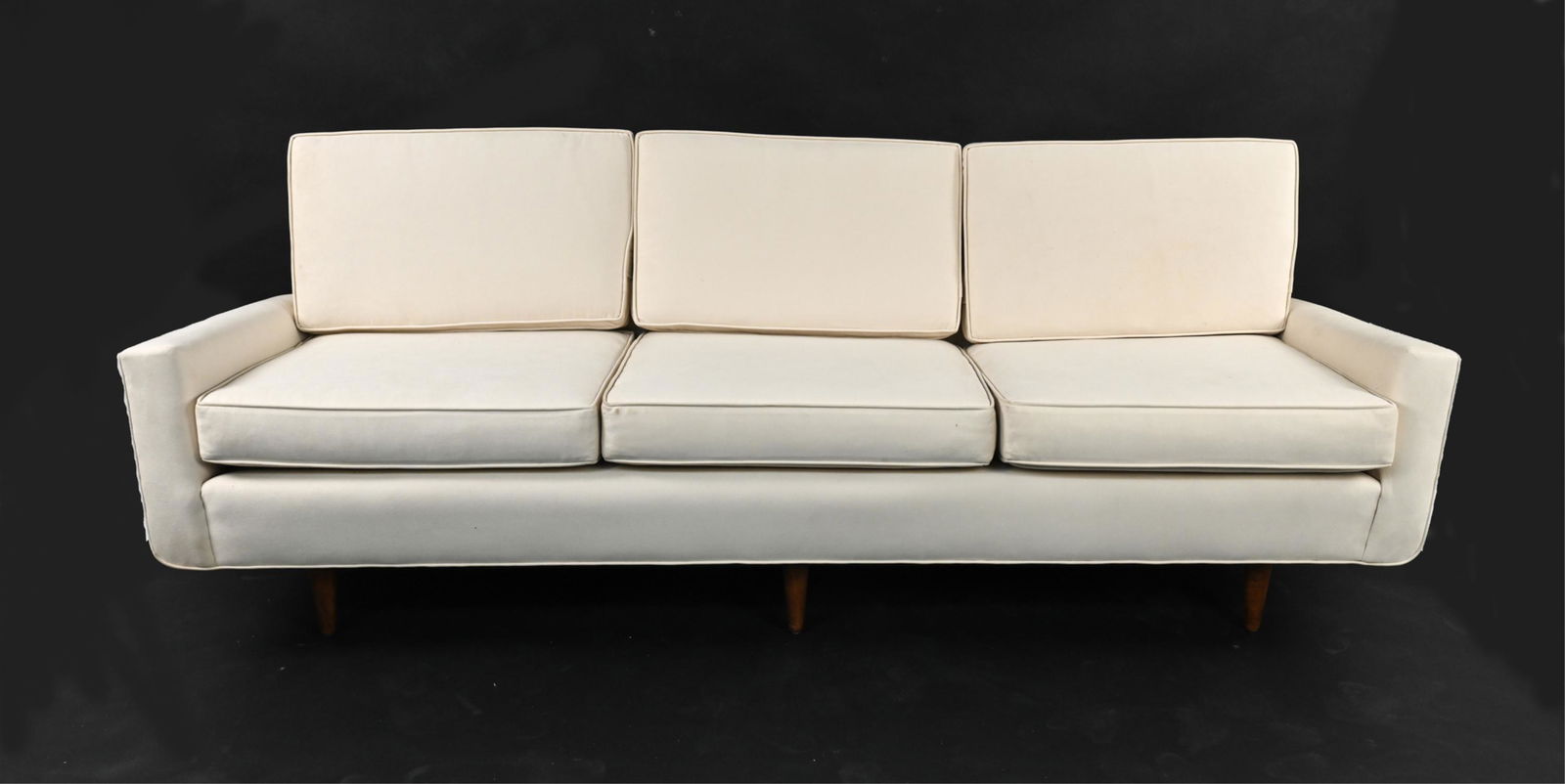 FLORENCE KNOLL MODEL 26 SOFA IN MICROSUEDE (1 of 8)
