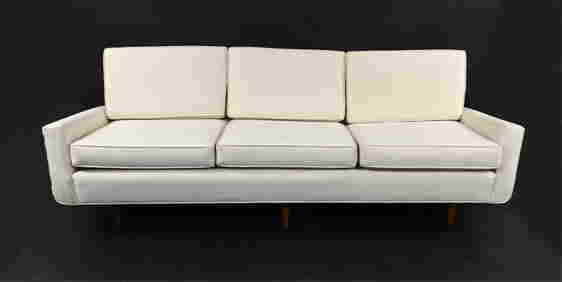 FLORENCE KNOLL MODEL 26 SOFA IN MICROSUEDE (1 of 8)