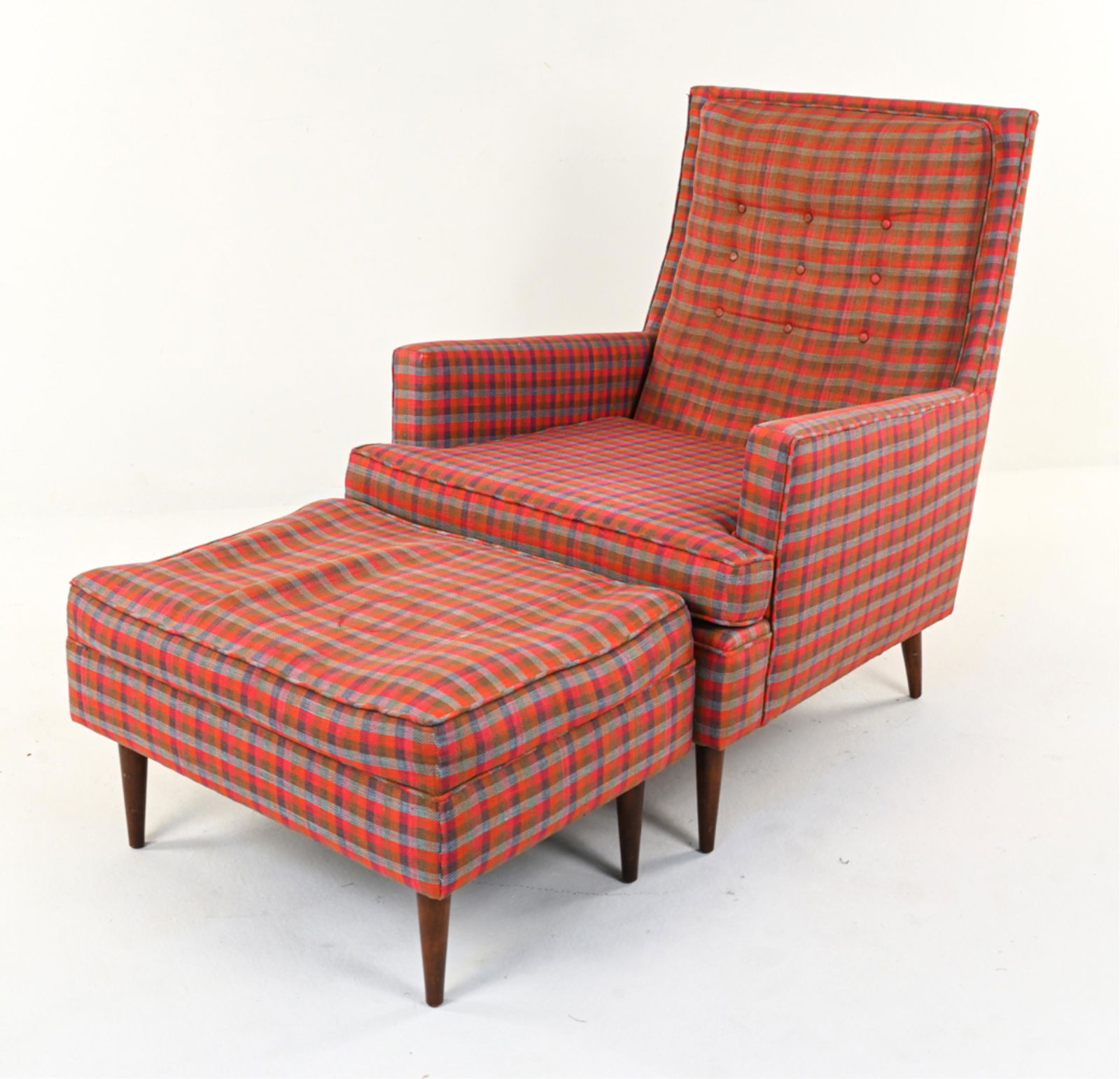MANNER OF HARVEY PROBBER LOUNGE CHAIR & OTTOMAN (1 of 11)