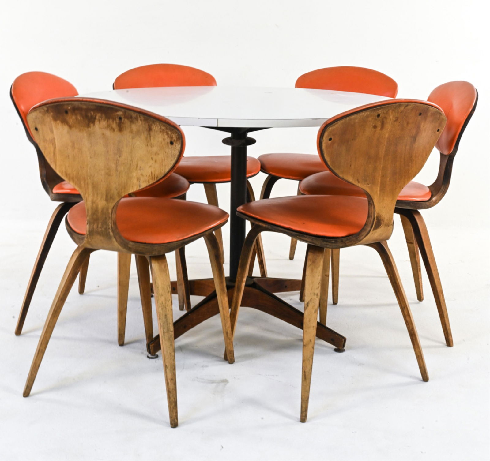 NORMAN CHERNER FOR PLYCRAFT TABLE & (6) CHAIRS (1 of 13)