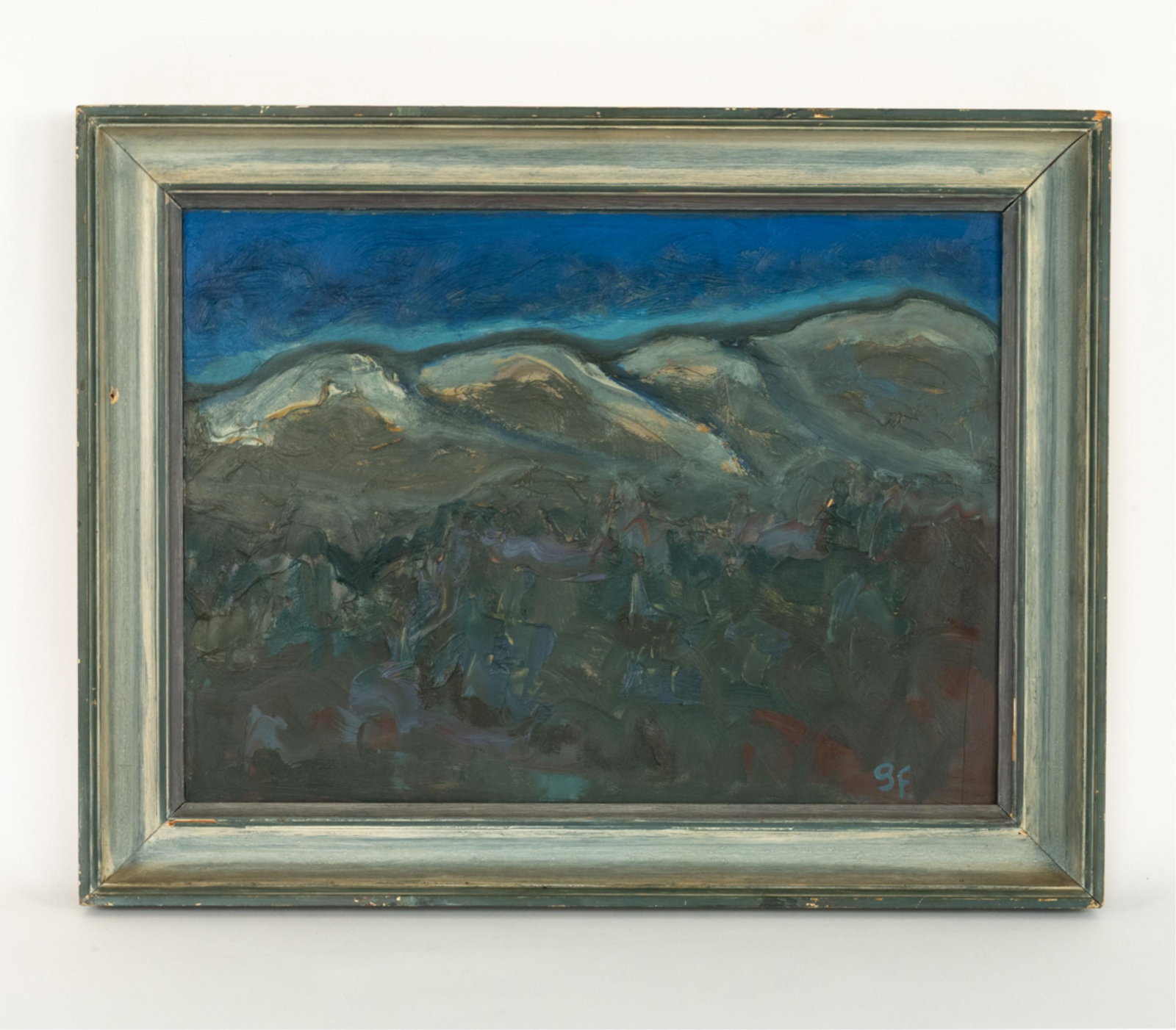 GUNNAR FUNCK, DANISH (1913-1975) O/P: Painted with texture. Initialed lower right; signed, titled/inscribed and dated 1959 on panel verso. Dimensions: (Frame) H 21.5" x W 27.75"; (Painting) H 17" x W 23" Condition: Very slight warping to 