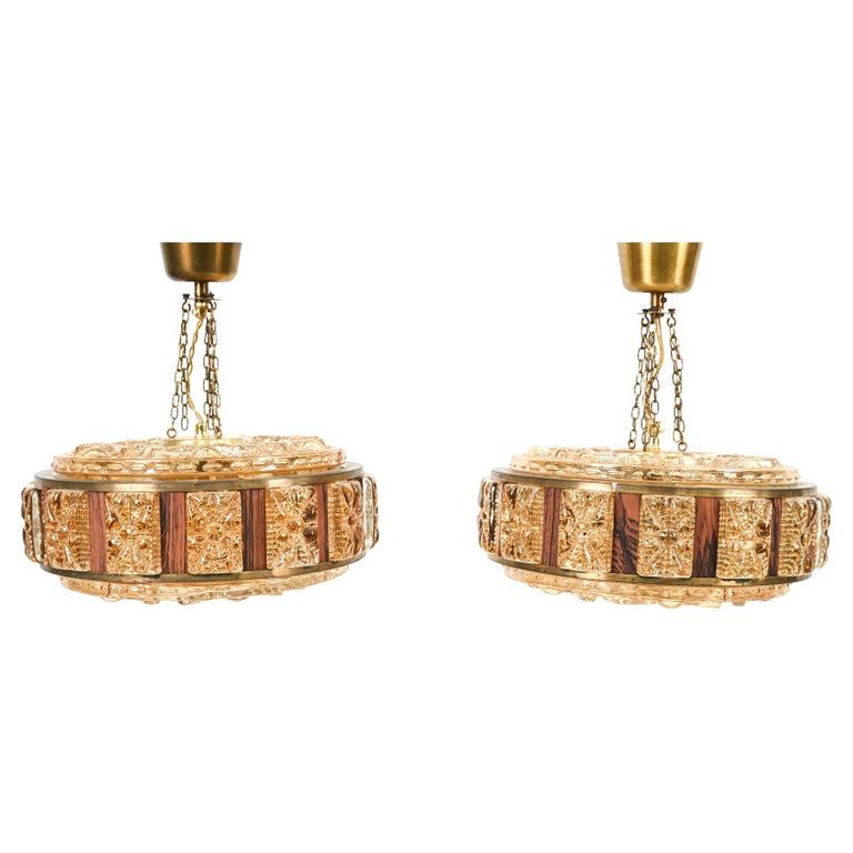 (2) CARL FAGERLUND CRYSTAL & ROSEWOOD CHANDELIERS (1 of 18)