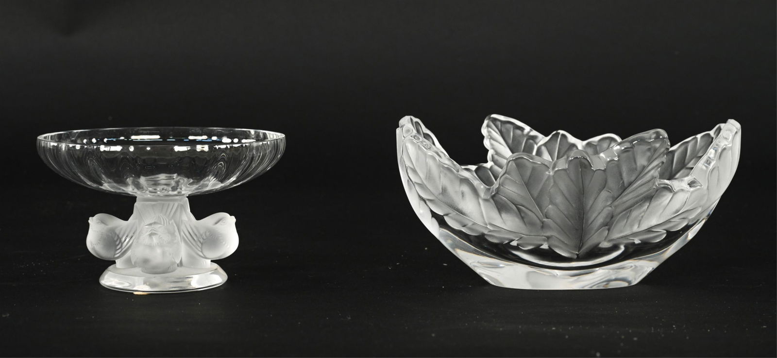 LALIQUE "NOGENT" COMPOTE & "COMPIEGNE" BOWL (1 of 10)