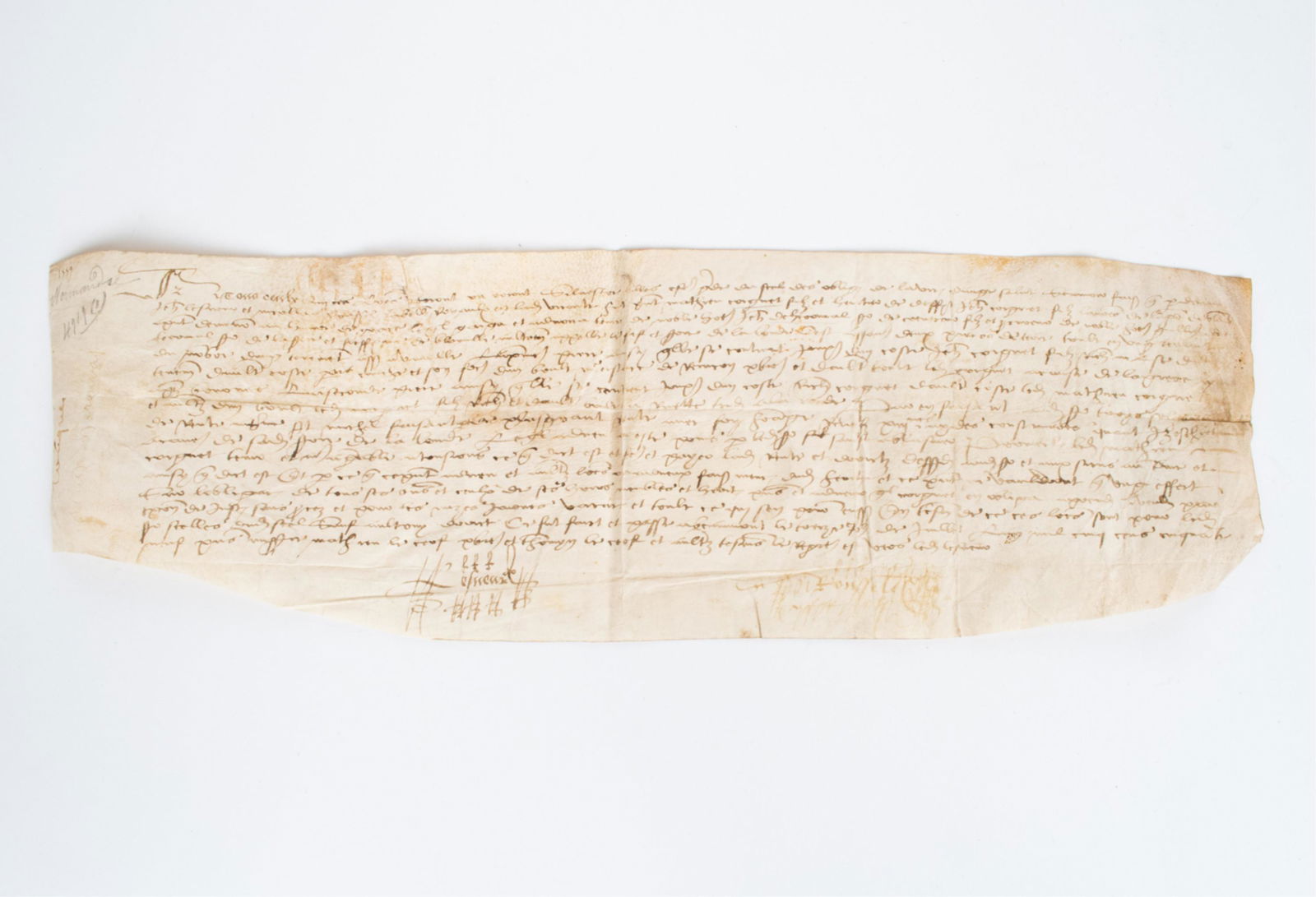 16TH CENTURY FRENCH MANSUCRIPT VELLUM DOCUMENT (1 of 16)