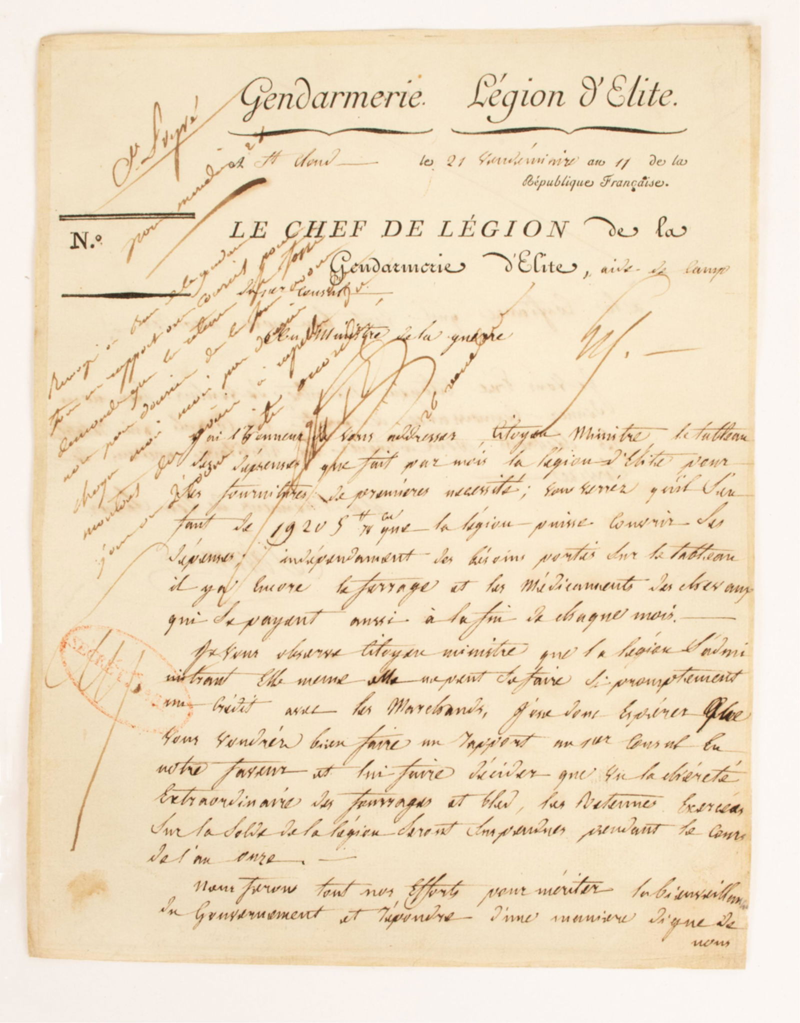 NAPOLEON BONAPARTE ALS RESPONSE TO SAVARY 1805 (1 of 8)