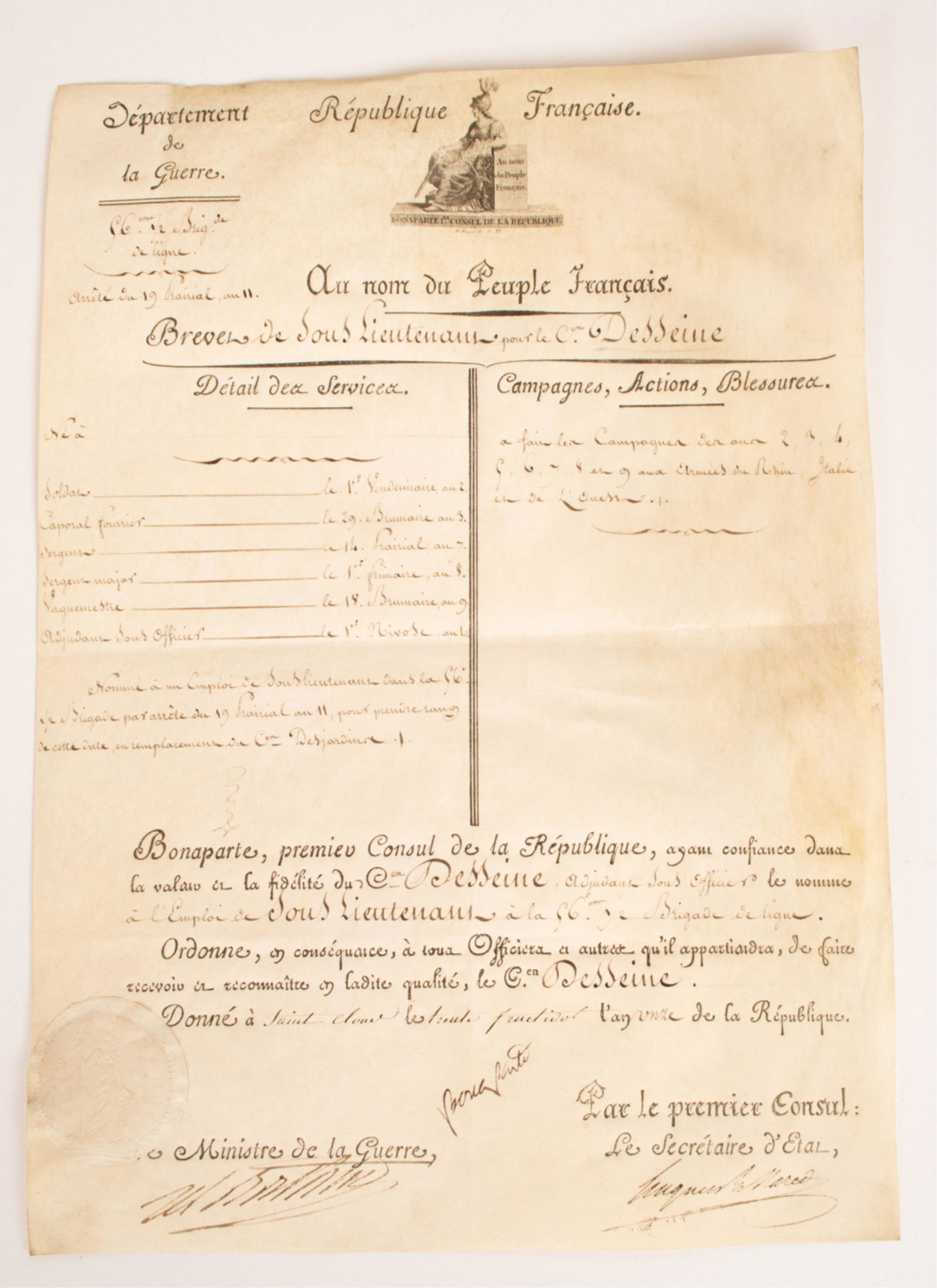 NAPOLEON BONAPARTE DOCUMENT 1804 SIGNED (1 of 8)