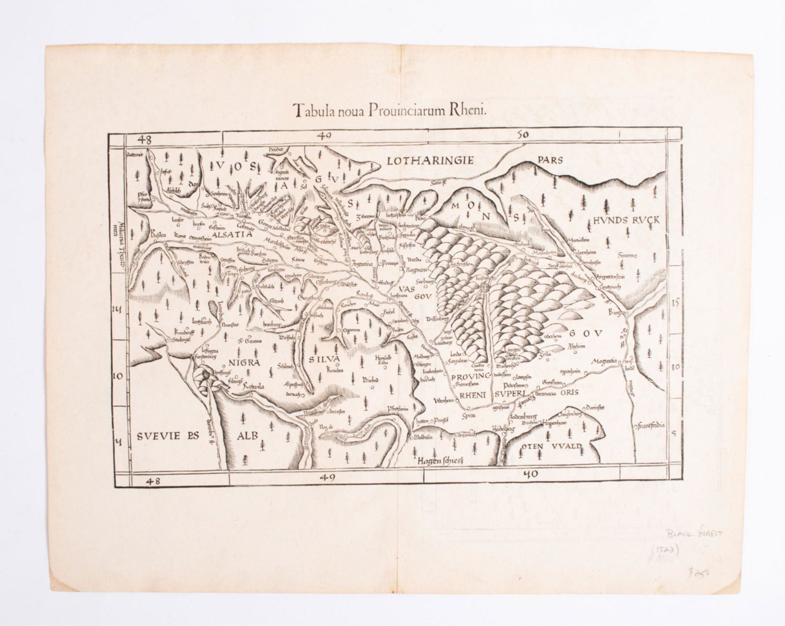 FRIES EARLY 16TH C. MAP BLACK FOREST (1 of 11)
