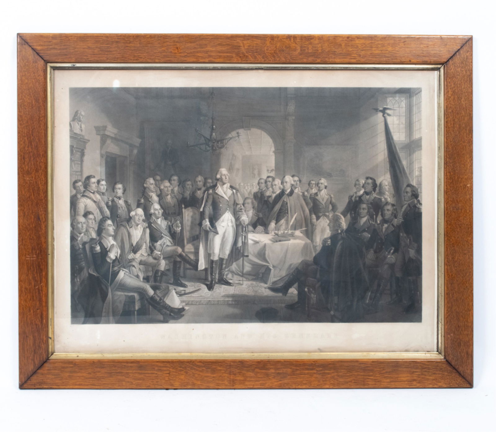 WASHINGTON & HIS GENERALS ENGRAVING 1856 (1 of 12)